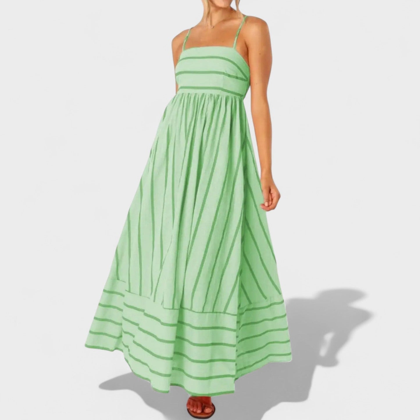 Изабел - Дълга рокля с райета