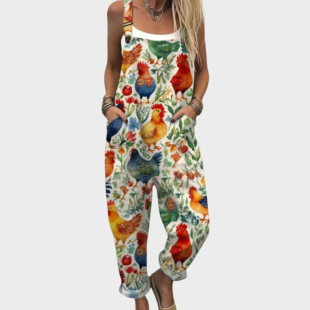 Чай - Разкроен цветен комбинезон за всеки ден