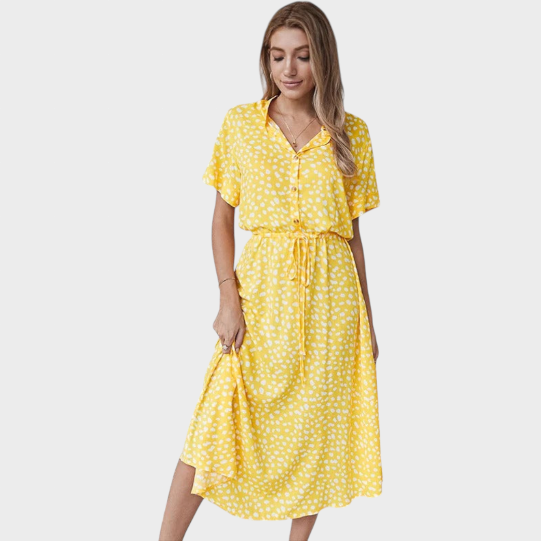 Тена - Елегантна Летна Рокля Многоцветна