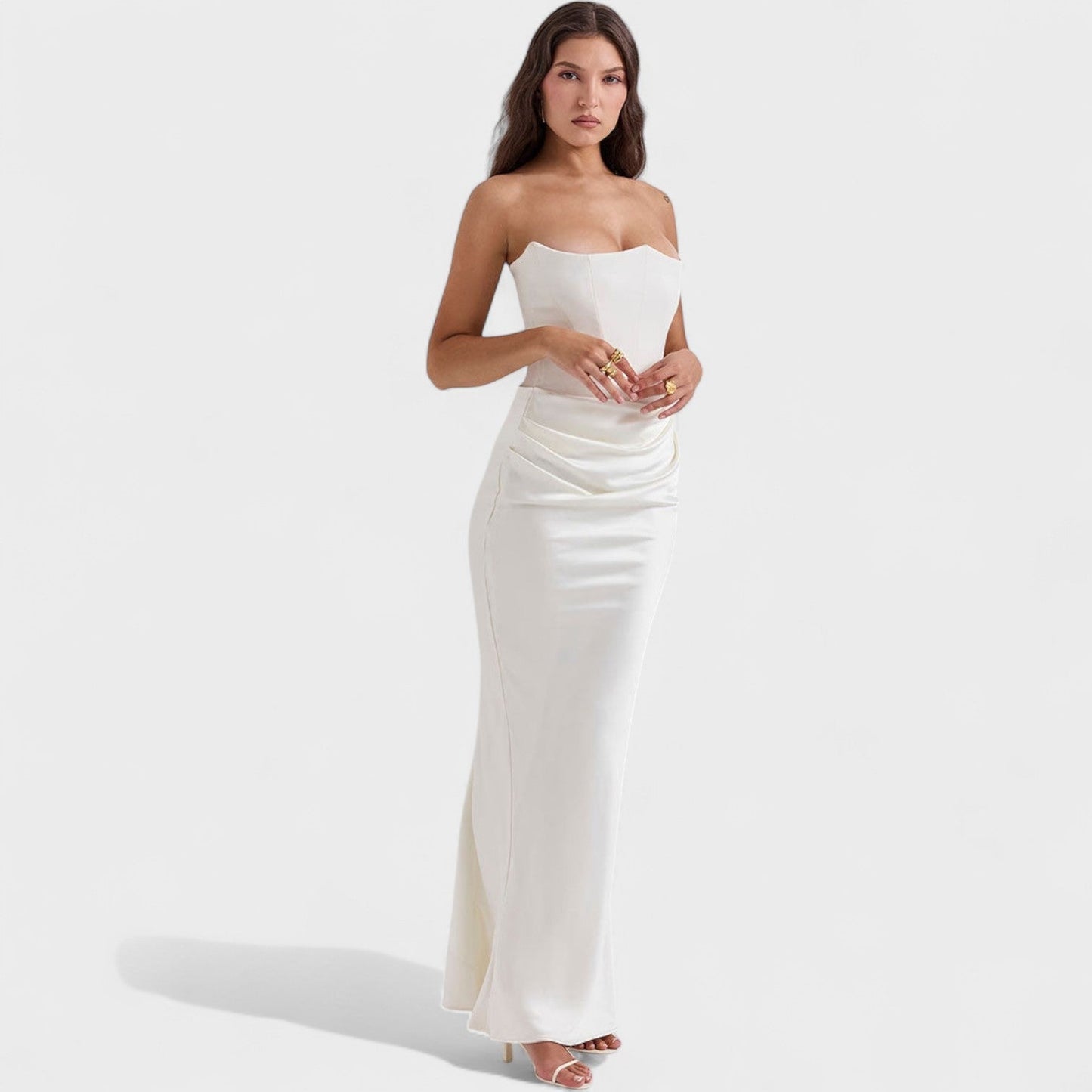 Клара – Сатенена Корсетна Рокля