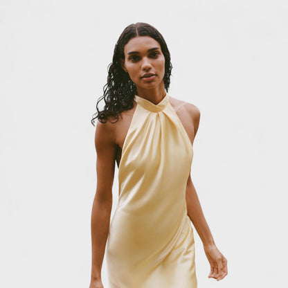 София – Халтерна сатенена рокля