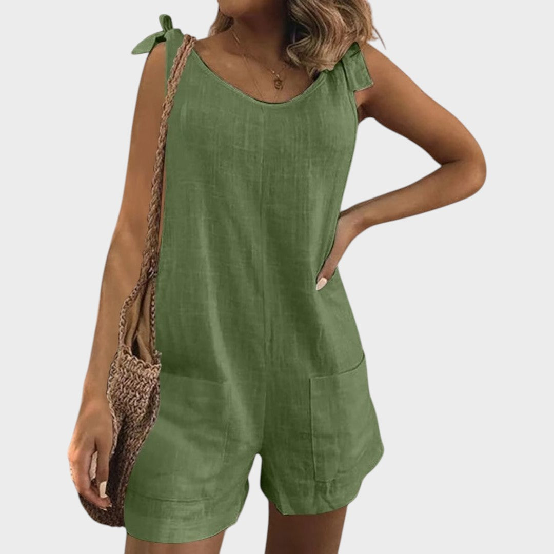 Петра - Комбинезон с връзки на раменете и джобове