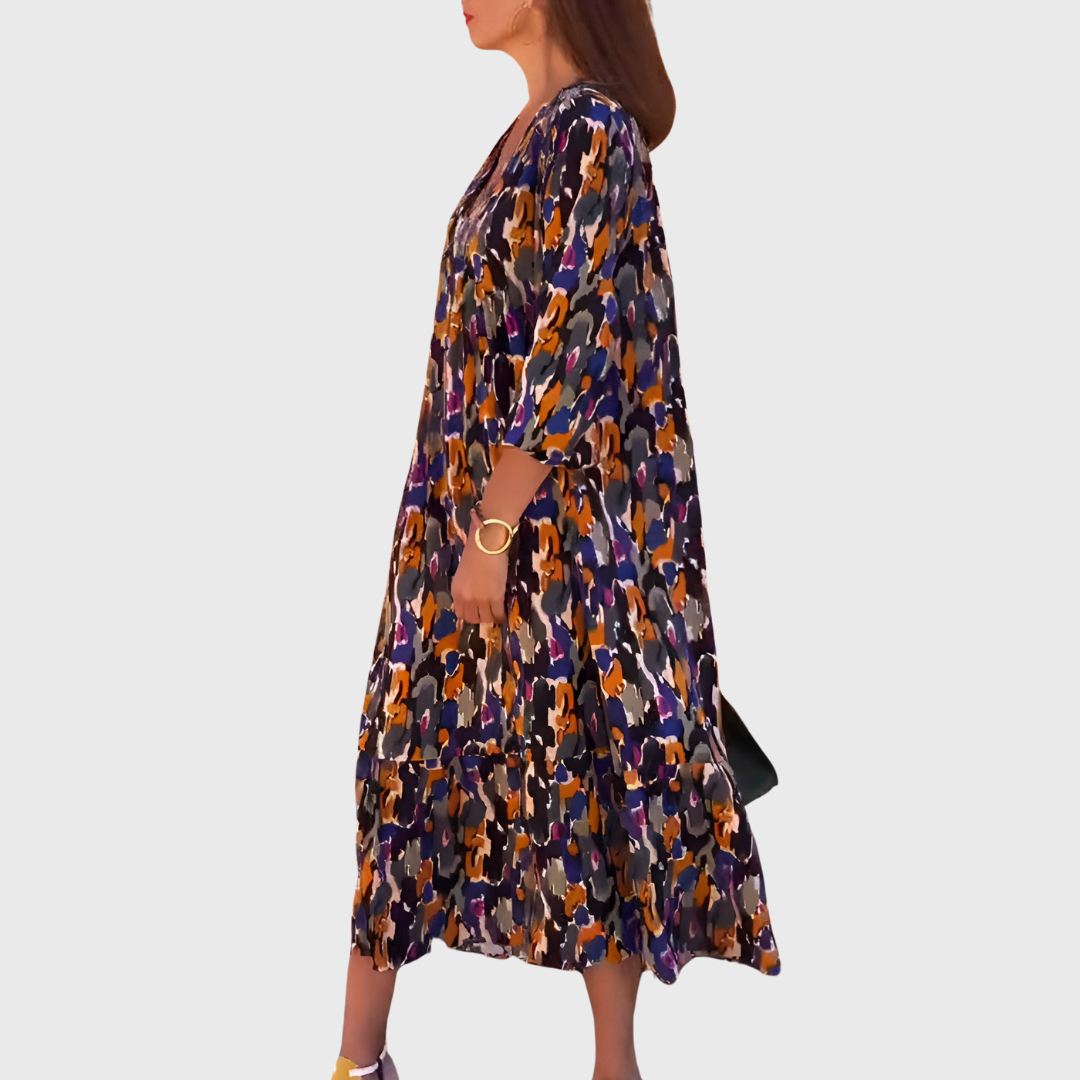 Дора | Макси рокля с ретро стил