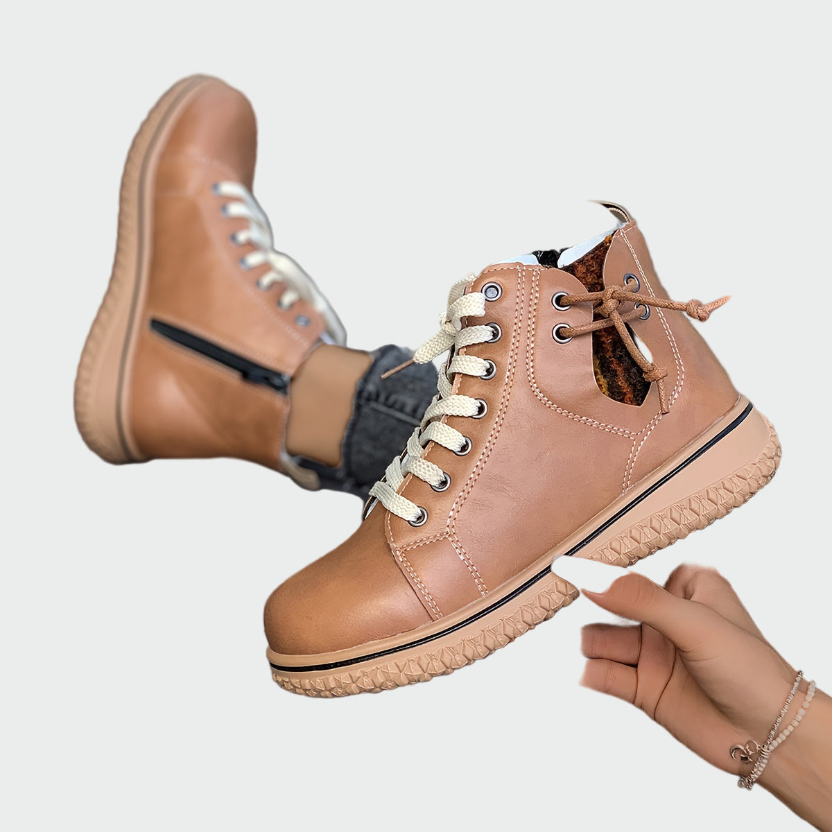 Бранка - Ортопедични кожени ботуши до глезена