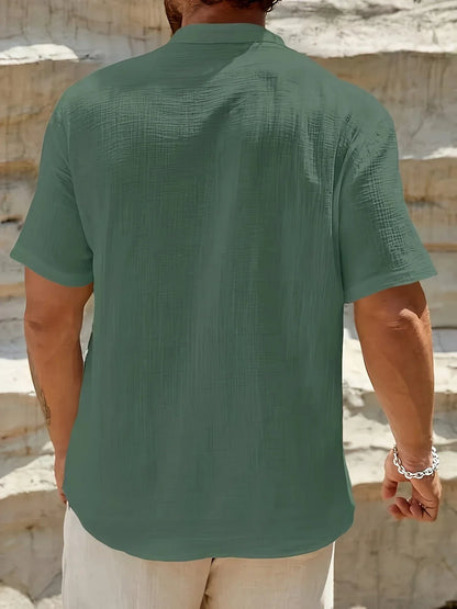 Елиян - Елегантна лятна риза с висока яка