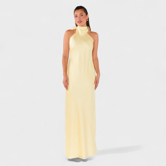 Мартина - Рокля с сатенена панделка