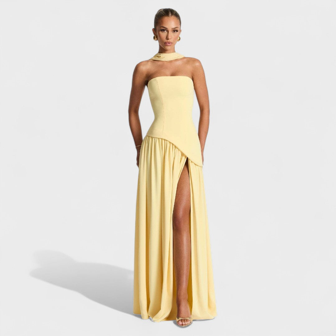 Хана - Дълга рокля с изискан дизайн