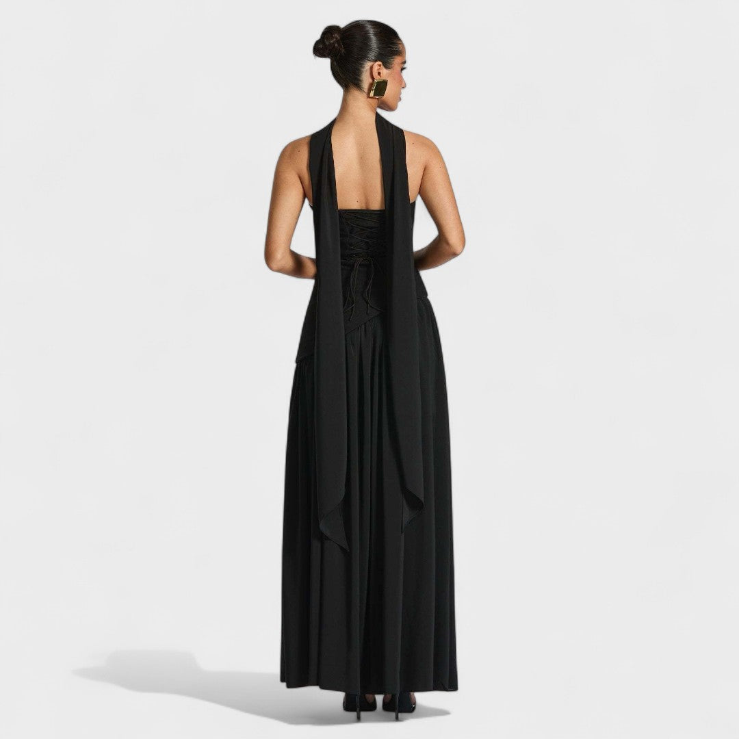 Хана - Дълга рокля с изискан дизайн