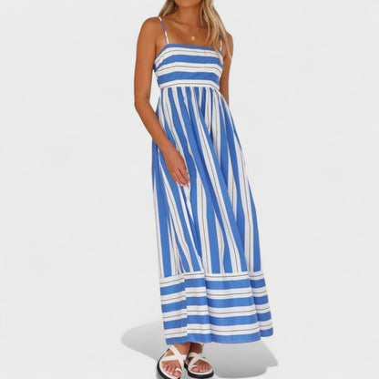 Изабел - Дълга рокля с райета