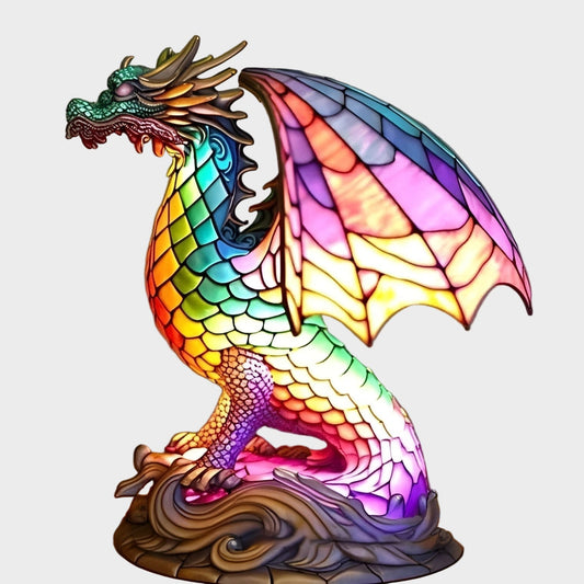 Мистична лампа с дракон