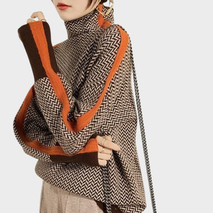 Жесика - Пуловер с висока яка