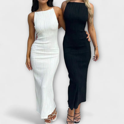 Елегантна дълга рокля без ръкави