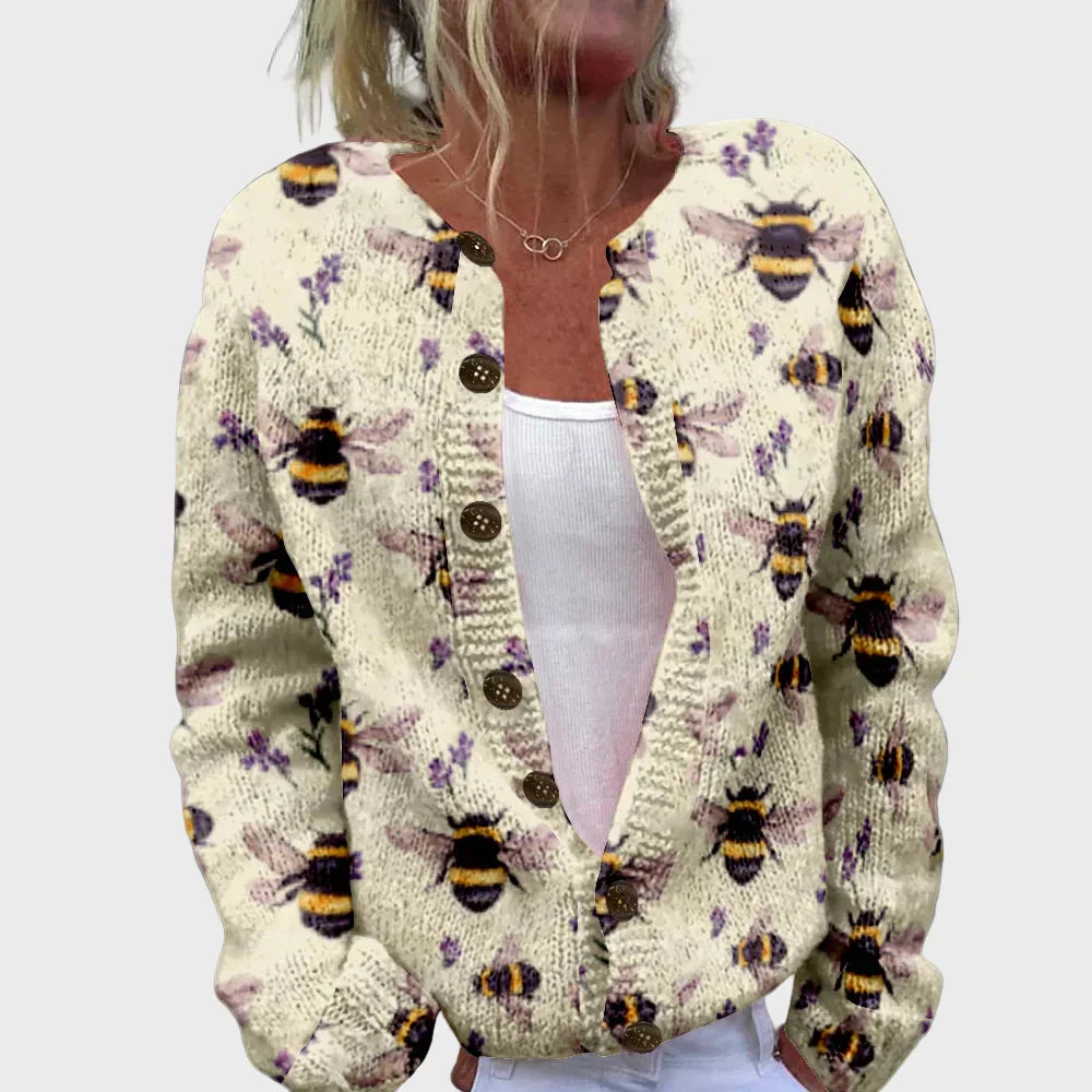 Елегантен Плетен Жилетка с Узор