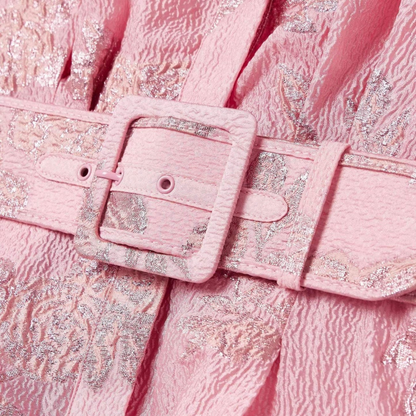 Beatrice™ | Розова рокля с балон ръкави