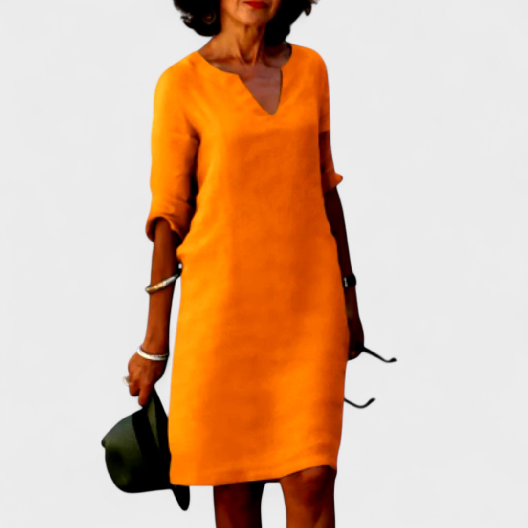 Лана - Рокля с V-образно деколте