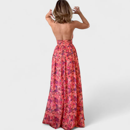 Floraria - Дълга рокля с открит гръб