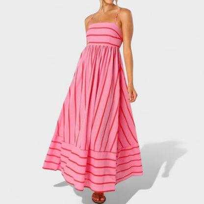 Изабел - Дълга рокля с райета