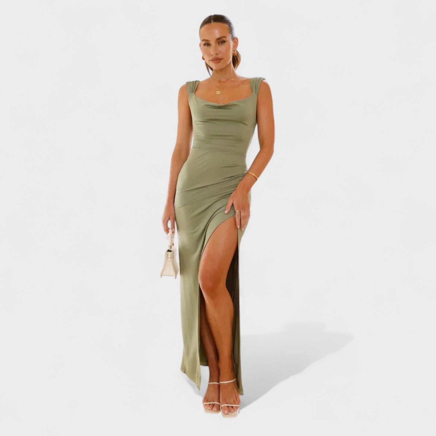 Констанца - Дълга рокля с открит гръб