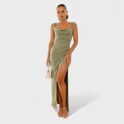 Констанца - Дълга рокля с открит гръб