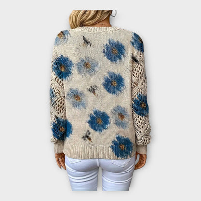 Плетен Пуловер с Дантелени Детайли