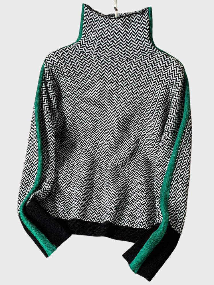 Жесика - Пуловер с висока яка