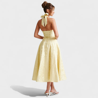 Жулиета – Миди рокля с халтер деколте