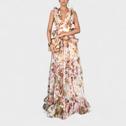 Изабела - Дълга цветна рокля