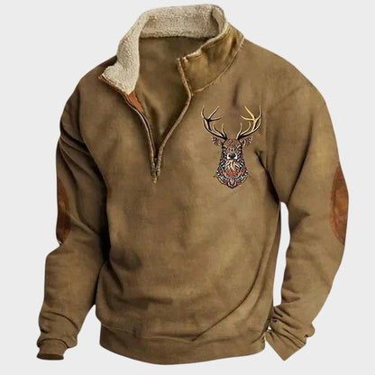 Карлос - Суитшърт с мотив на елен