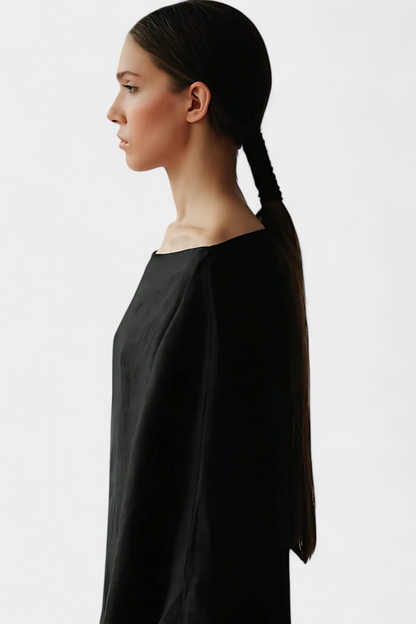 Филипа - Кимоно рокля от лен и памук с пояс