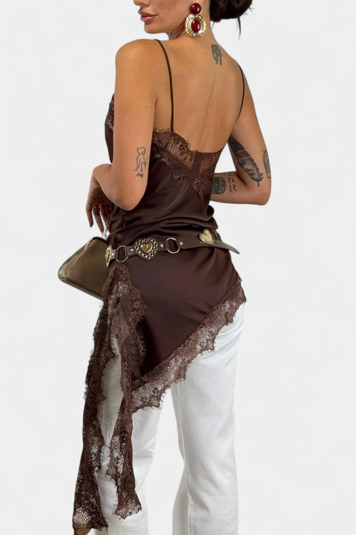 Катарина Мини Рокля с Презрамки и Дантела