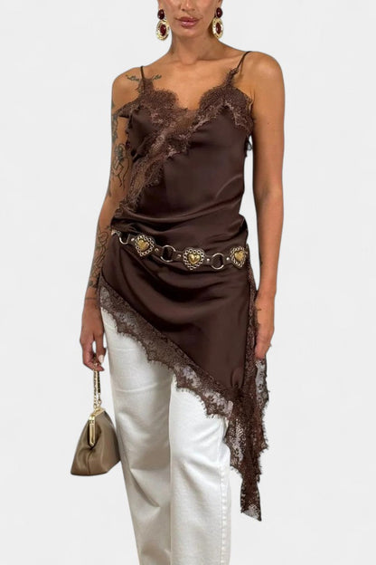 Катарина Мини Рокля с Презрамки и Дантела