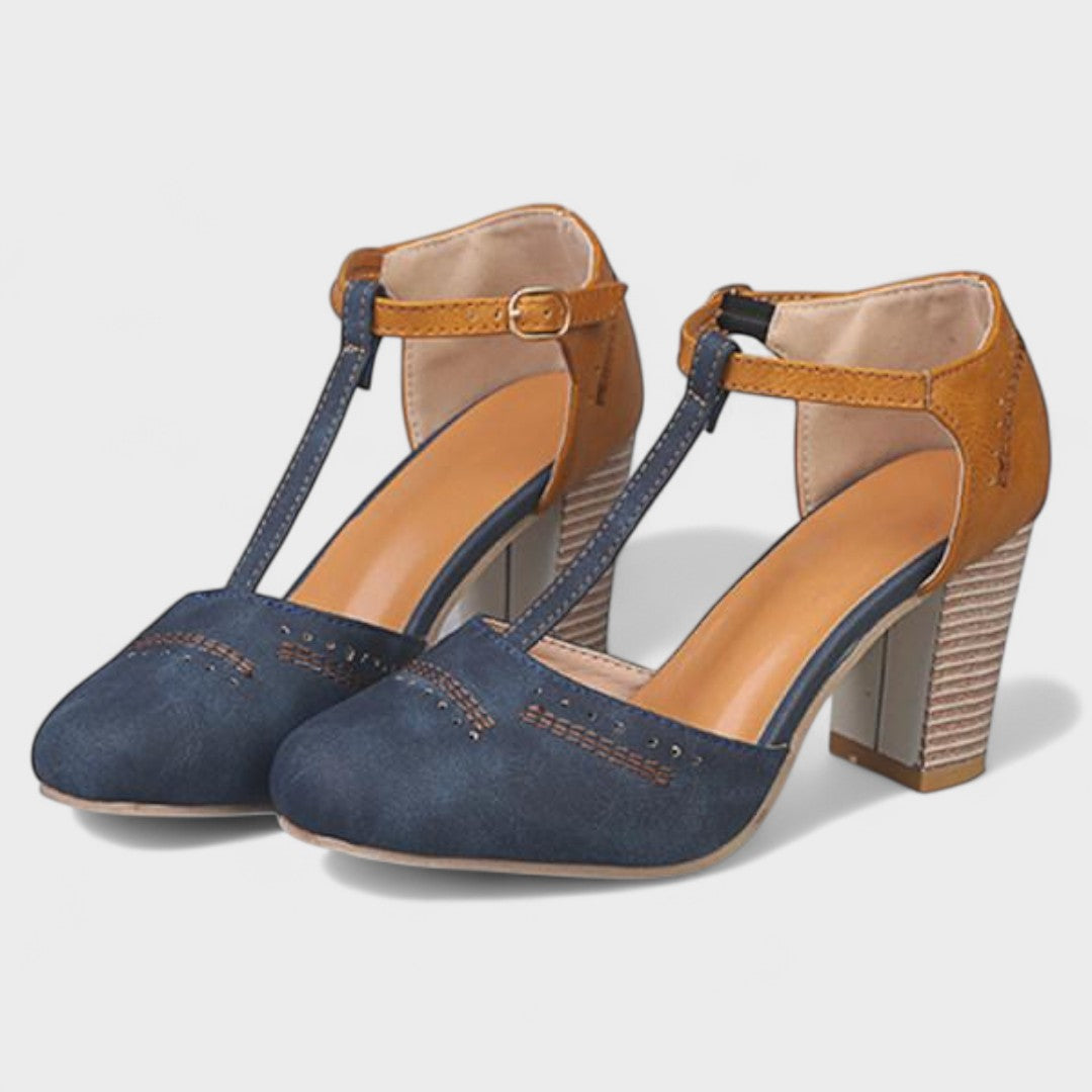 Черен - Ортопедични обувки с висок ток