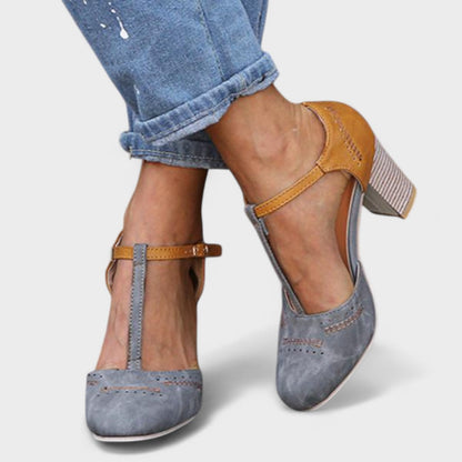 Черен - Ортопедични обувки с висок ток