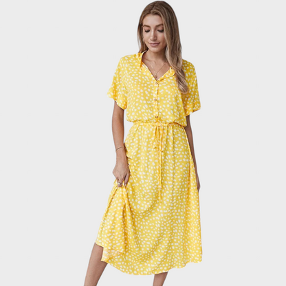 Тена - Елегантна Летна Рокля Многоцветна