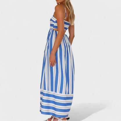 Изабел - Дълга рокля с райета