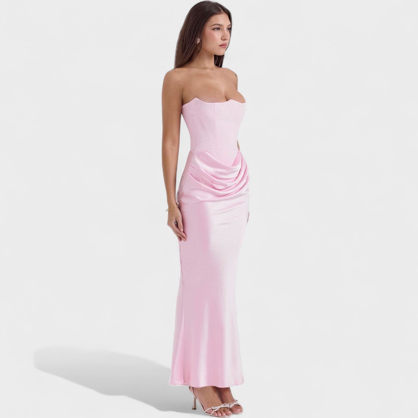 Клара – Сатенена Корсетна Рокля