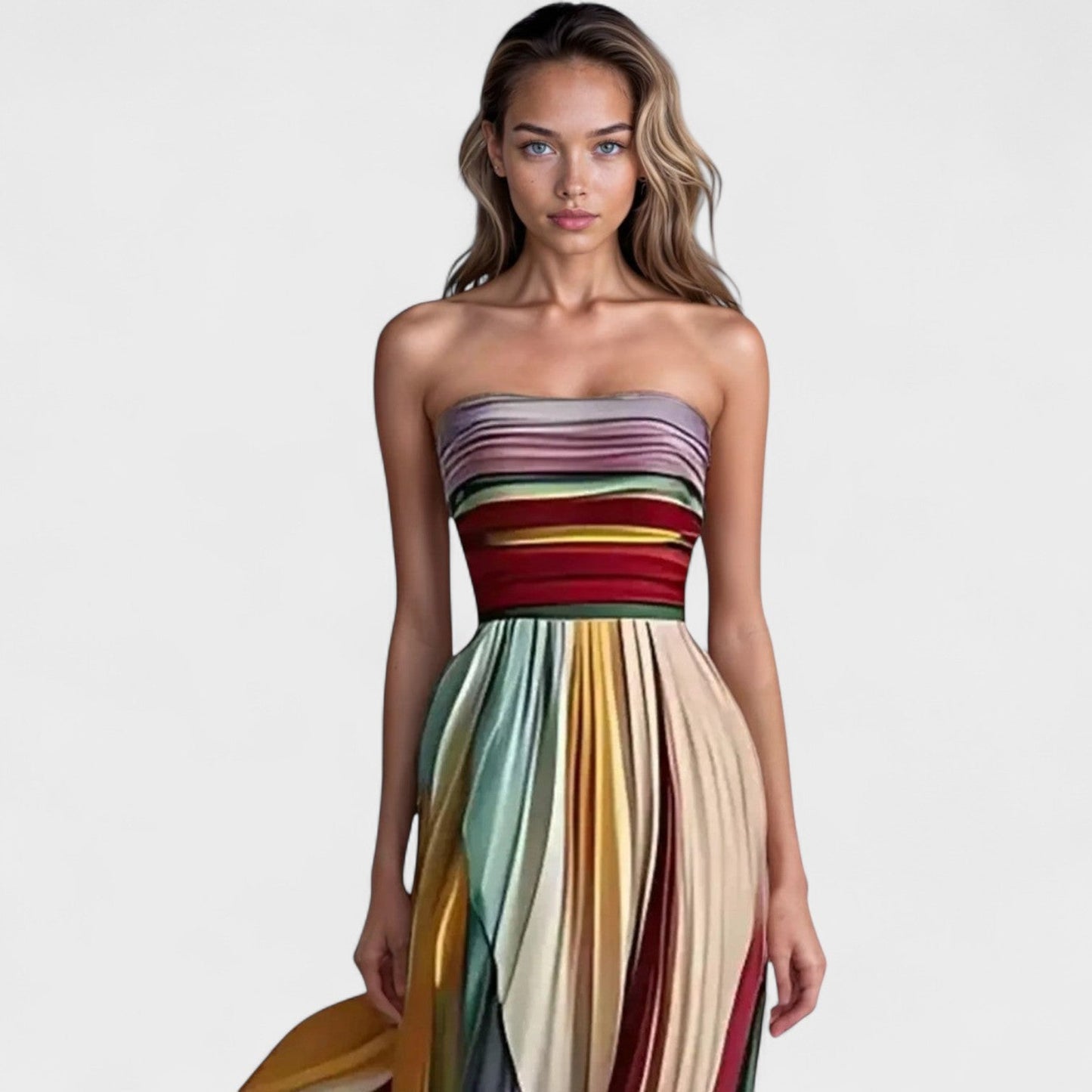 Тания - Рокля без ръкави в цвят